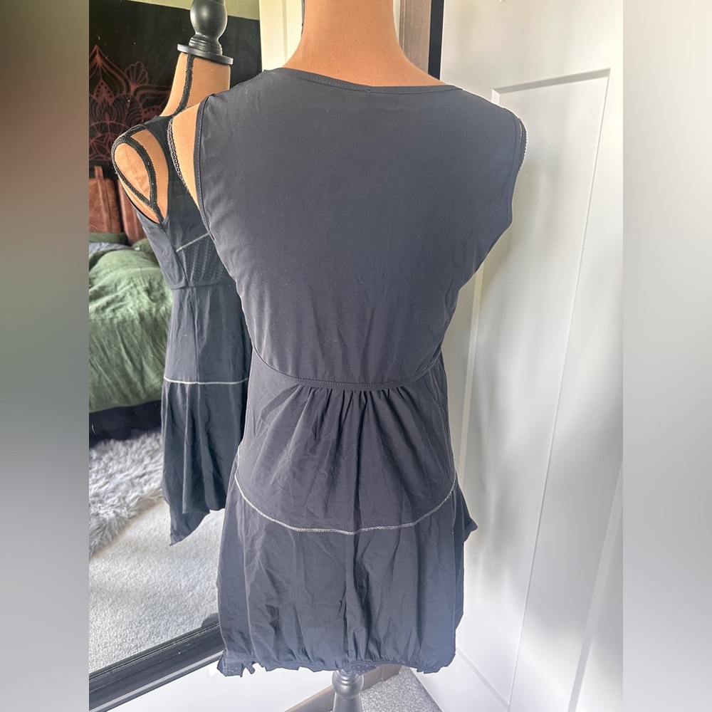 Sunlight France Black Sleeveless Babydoll Tunic Dress T3 -C - Picture 4 of 6
